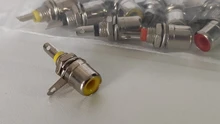 12 Uds RCA Phono chasis Panel de montaje hembra Socket adaptador conector de Metal