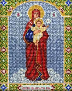 

B1029 set for embroidery with beads 'паутинка' 'богородица Grace nebo', 20*25 cm