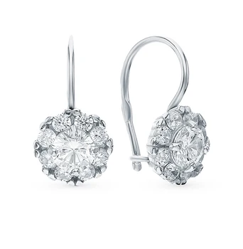 

Silver earrings with cubic zirconia sunlight sample 925
