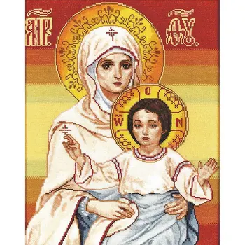 

1064 alisena 'wedding couple embroidery set казанская', 29*36 cm