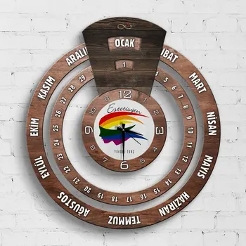 

Personalized Professional Esthetician Infinite Mayan Calendar Wooden Wall Clock-2
