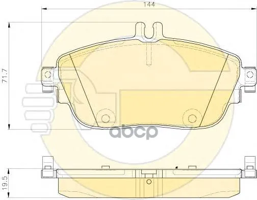 Колодки Тормозные Mercedes A(W176) 12-/B(W246) 11- Передние L=144мм Girling 6119321 Girling арт. 6119321