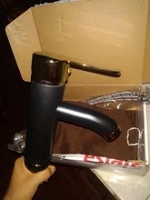 Bathroom Basin Faucets Sink-Tap Mixer Tap-One-Hole Black Golden-Water Cold/hot POIQIHY