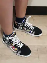 Zapatillas de deporte vulcanizadas de estilo clásico para hombre, zapatos informales con cordones, estampado de grafiti, de camuflaje, para primavera y otoño