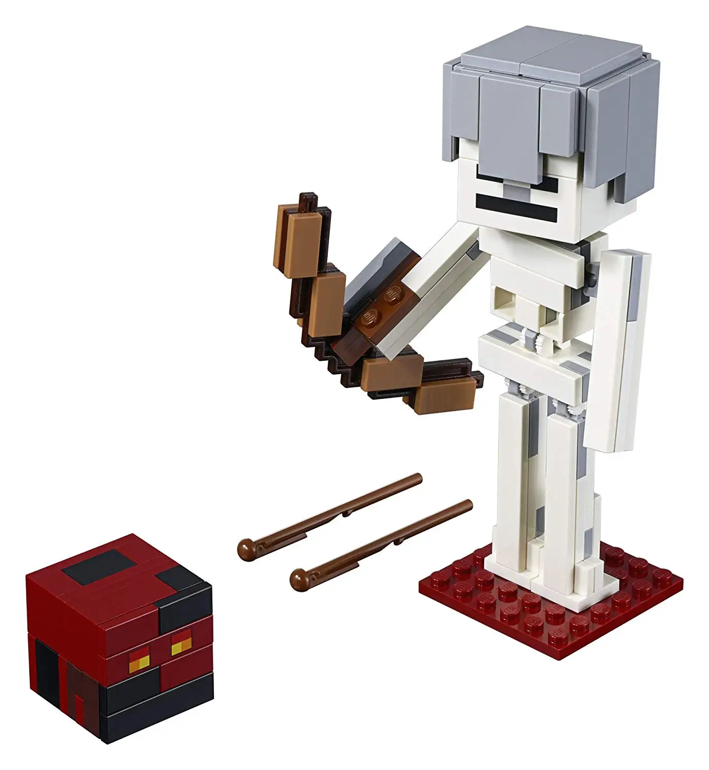 Конструктор LEGO Minecraft Скелет с кубом магмы 21150|Блочные конструкторы| |