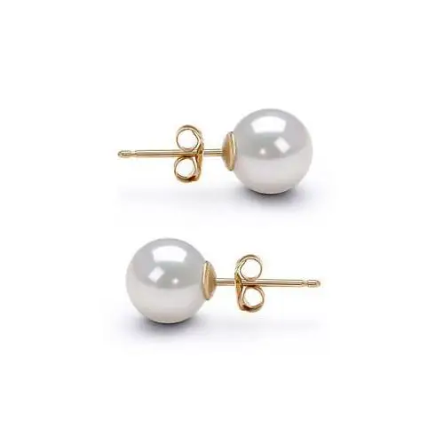 

New Unique Deasign AA Pearl Earring Freshwater Pearl Earrings 10mm White Japanese Cultured Pearl Gold Silver Stud Earrings