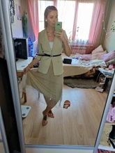 Traje adelgazante de talla grande para mujer, chaqueta con falda de malla, tendencia de dos piezas, primavera y otoño