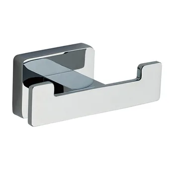 

Kibath bathroom hanger SE. Made of stainless steel and chrome gloss finish, square shapes. Placement with screws