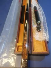 FURY BT-Palo de taco de billar inglés hecho a mano, con funda y extensión, eje de ceniza de Canadá, conjunto de acero inoxidable con incrustación, Kit de billar