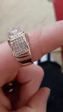 FDLK-anillo lujoso de oro rosa para hombre, piedra Natural de cristal, regalo de aniversario para novio, banda de boda de compromiso para banquete