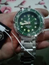 Addyes-Reloj de pulsera para hombre, de buceo, de acero inoxidable, con bisel de cerámica, automático, 300m, mecánico, a la moda, NH35