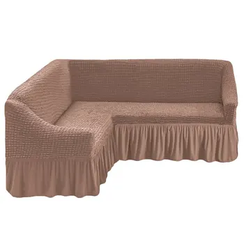 

Cover for corner sofa, coffee color
