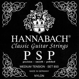 

850mt black PSP string kit for classical guitar nylon/silver plated hannabach