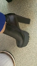 Botines con cremallera lateral para mujer, botas cómodas con hebilla de plataforma, tacón alto grueso de 12 Cm, novedad de 2021