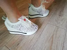 Zapatillas de deporte con encaje transpirable y plataforma para mujer, zapatos deportivos, informales, cómodos y transpirables para verano, novedad de 2020, gran oferta