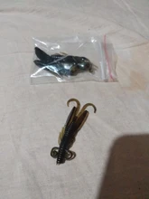 Silicone Bait Float Wobbler Shrimp Lobster Worm Fishing-Lure Lizards Twintails 4pcs 2g