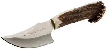 

Knife tooth SABUESO-11S steel blade MoVa 11 cm and deer rosette handle.
