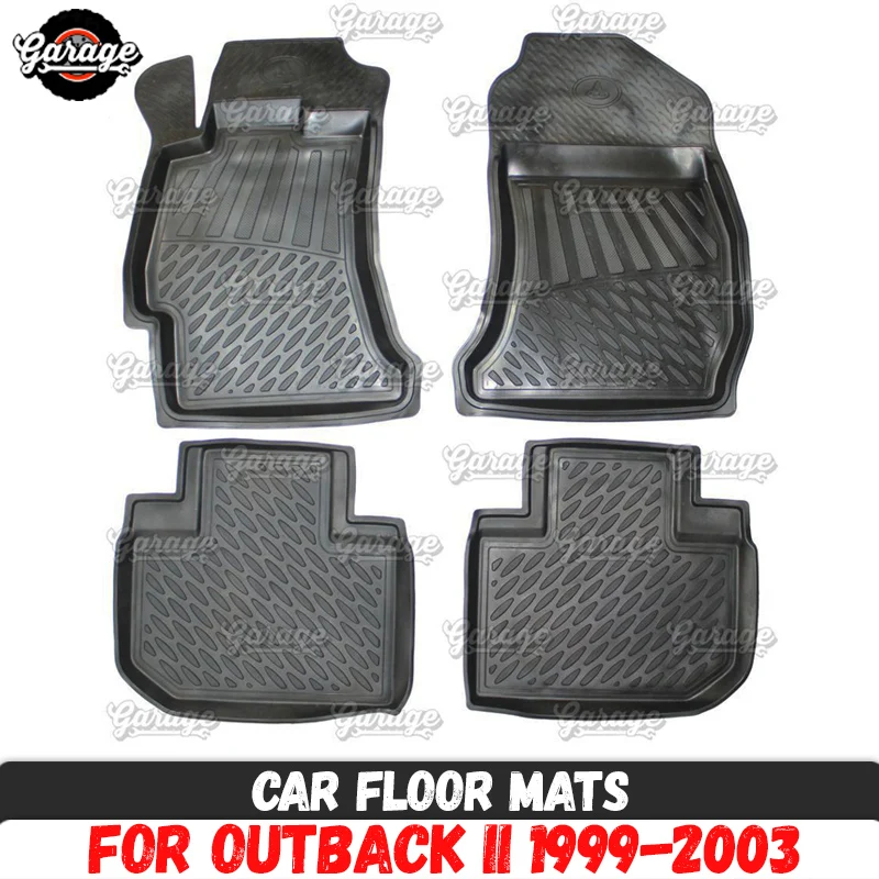 Car floor mats case for Subaru Outback 2 1999-2003 rubber 1 set / 4 pcs or accessories protect of carpet decoration | Автомобили и