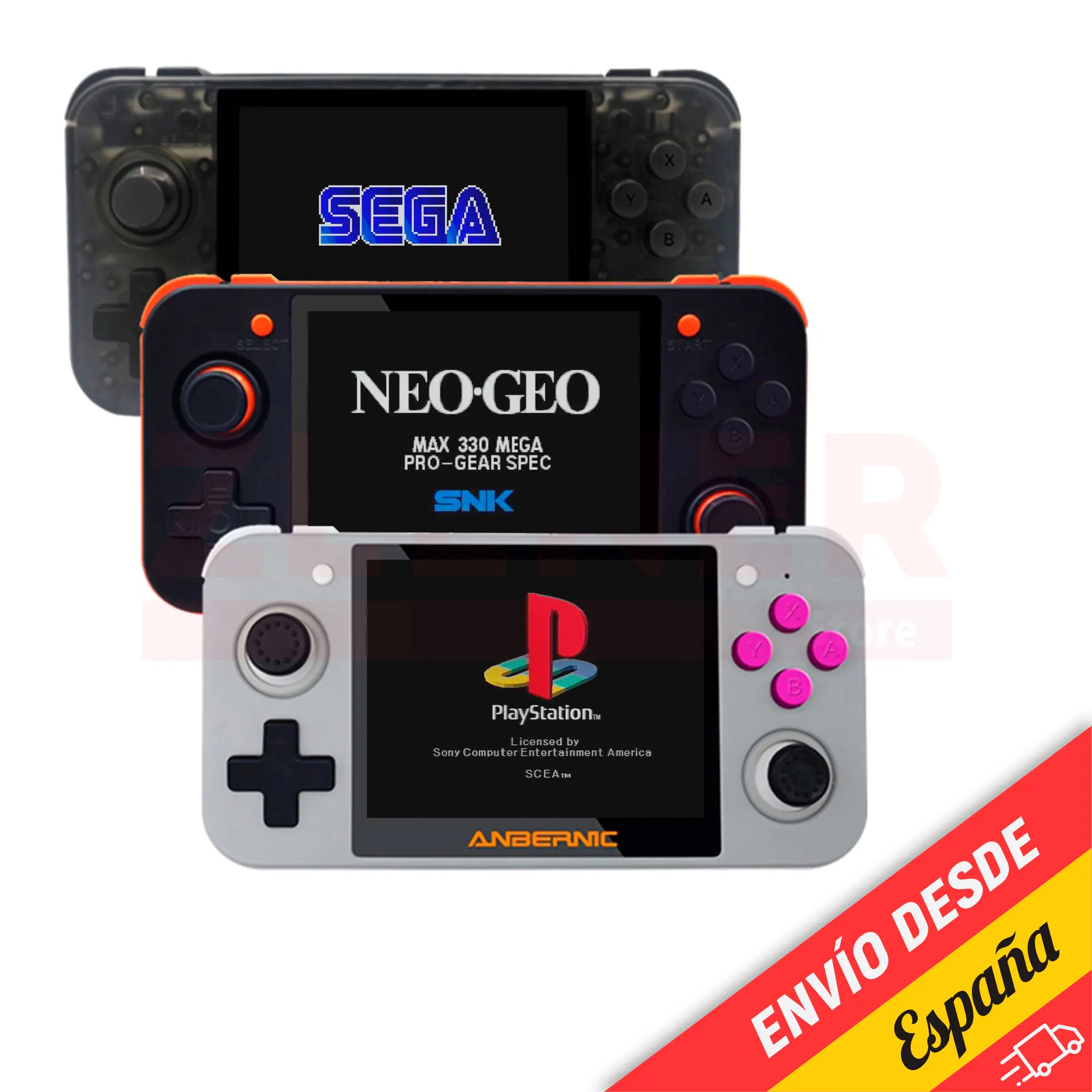 Ручные ретро-Консольные эмуляторы Anbernic RG350 ПЗУ RG 350 для ретро-игр PSX PS1 NeoGeo SNES MegaDrive