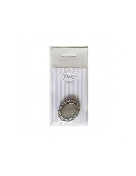 

OVAL BROOCH MODEL DARTBOARD IN SILVER COLOR