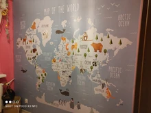Custom Wallpaper Murals Background World-Map Bedroom Beibehang Living-Room Cartoon 3d