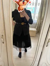 Traje adelgazante de talla grande para mujer, chaqueta con falda de malla, tendencia de dos piezas, primavera y otoño