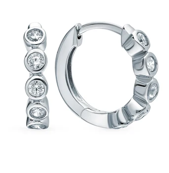 

Silver earrings with cubic zirconia sunlight sample 925