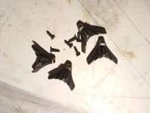 4 Uds NAIERDI antiguo Protector de esquina de bronce joyería pecho caja de madera decorativa pies pierna soporte de Metal para esquinas Hardware