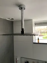 Shower-Head Square Wall Bathroom Stainless-Steel Rainfall Ceiling Black Ultrathin 2-Mm