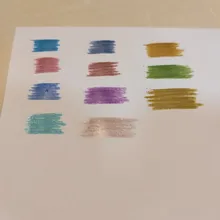 Brutfuner-lápices de colores metálicos, 12 Uds., lápiz profesional de Color dorado para bocetos escolares, regalos de pintura