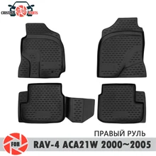 Коврики для Toyota Rav4 ACA21W 2000~ 2005 правые коврики Нескользящие полиуретановые грязезащитные внутренние аксессуары для стайлинга автомобилей