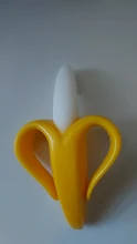 Mordedor de bebé seguro sin BPA, anillo de dentición de plátano, de silicona, para masticar, cuidado Dental, cepillo de dientes, cuentas de regalo para lactantes