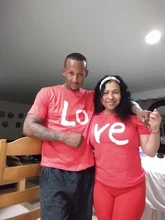 Camiseta de manga corta de algodón para parejas, ropa con corazón impreso para parejas, camiseta informal de Navidad, Top holgado de marca