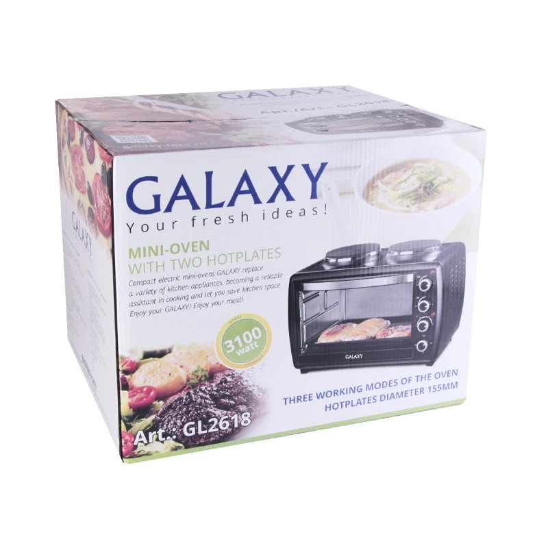 Мини-печь с двумя конфорками GALAXY GL2618