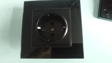 Power-Socket Glass-Panel Electrical-Outlet Crystal SRAN White Eu Standard 16A 86mm--86mm