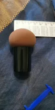 Esponja de maquillaje sin látex, polvo de cabeza de seta, base líquida, soplo seco y húmedo, herramienta cosmética multifunción, caja de almacenamiento de Tamp