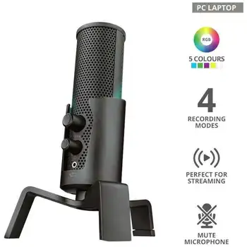 

Microphone trust gaming gxt 258 fyru usb 4-in-1 streaming - 4 patterns recording-Port monitoring-Lighting led-