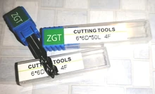 ZGT-fresas de aleación de acero de carburo de tungsteno, fresa de extremo, 4 flauta, 4mm, 6mm, 8mm, 10mm, 12mm, cortador de Metal, herramientas de fresado