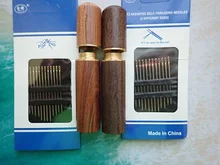 12 unids/set ancianos aguja-agujero lateral ciego aguja de coser de mano de acero inoxidable de huelga roscado ropa de costura