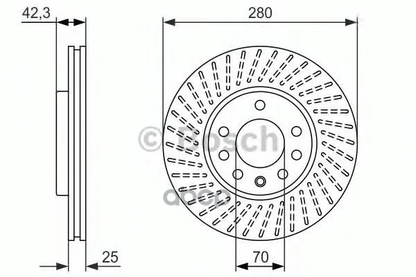 Диск Тормозной Premium 2, Передн, Opel Astra, Zafira, Meriva, Corsa Bosch арт. 0986479919