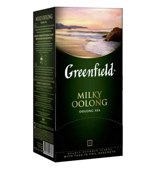 

Tea Greenfield "milky oolong", green with additives, 25 bags