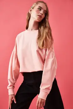 

Trendyol Pink Backpack Detailed Knitted Sweatshirt TWOAW21SW0458