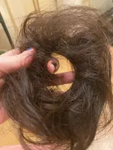 Hair-Bun Ponytail Scrunchies Donut-Chignon Human-Hair Curly SEGO Bundle Wrap Updos Remy