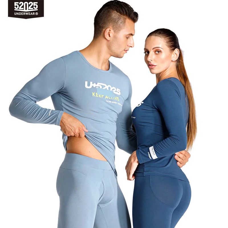 52025 Men Thermal Underwear Women Push Up Thermal Underwear Athletic Fit Cotton Modal Breathable Sports Body Shaping Long Johns