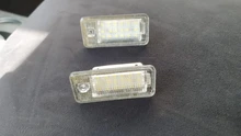 2PC 18 LED luz de placa de matrícula lámpara para Audi A3 S3 A4 S4 B6 A4 S4 B7 A6 C6 S6 Q7 A8 S8 D3 RS4 RS6