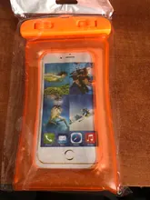 Runseeda-bolsa de aire flotante de 6 pulgadas, bolsa de natación impermeable, bolsa del teléfono móvil, funda para teléfono móvil para nadar, bucear, surfear, usar en la playa