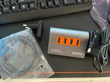 Splitter Power-Adapter Gen2-Hub ORICO USB3.1 Aluminum Super-Speed Samsung 10gbps 