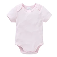 High Quality Baby Rompers Boys Clothing Muslin Blank Bodysuit Girls Pink Plain Colors Jumpsuit One piece Infant Products 0-24M 5