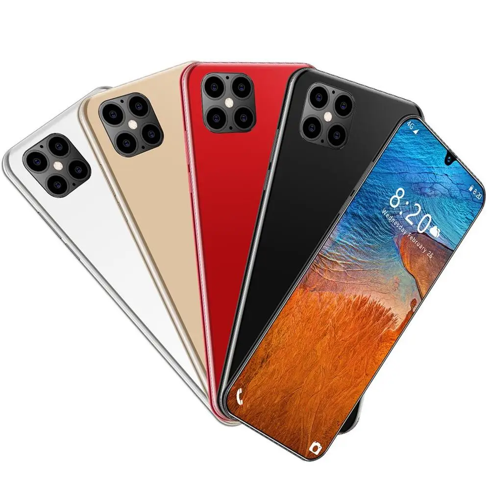 

6.26 Inch Screen IP12 Smart Phone 1GB RAM + 8GB ROM 4 Cores Dual Cards Face Lock Waterdrop Screen Smartphones IP12