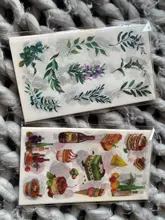 Washi-etiqueta adhesiva decorativa Kawaii para álbum de recortes, pegatinas de papelería para niña, ballena, flores, álbum diario, bricolaje, 6 hojas/paquete